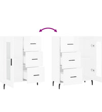 Sideboard Hochglanz-Weiß 69,5x34x90 cm Holzwerkstoff