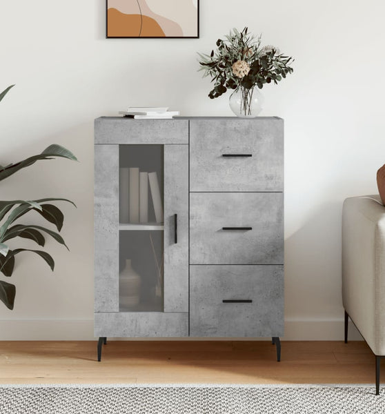 Sideboard Betongrau 69,5x34x90 cm Holzwerkstoff