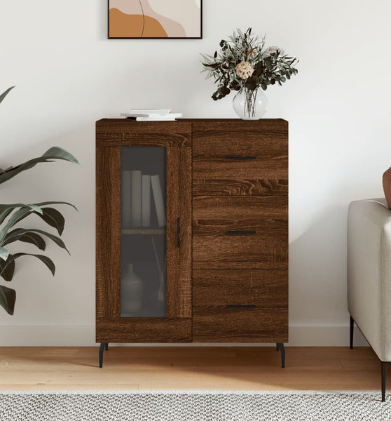 Sideboard Braun Eichen-Optik 69,5x34x90 cm Holzwerkstoff