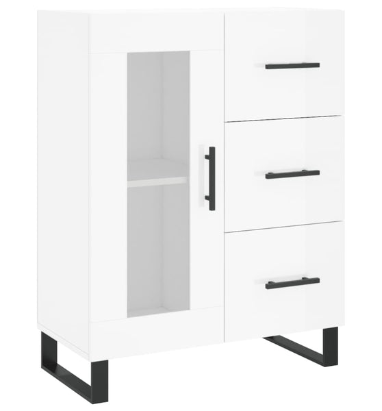 Sideboard Hochglanz-Weiß 69,5x34x90 cm Holzwerkstoff