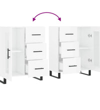 Sideboard Hochglanz-Weiß 69,5x34x90 cm Holzwerkstoff