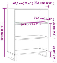 Regalschrank Betongrau 69,5x32,5x90 cm Holzwerkstoff