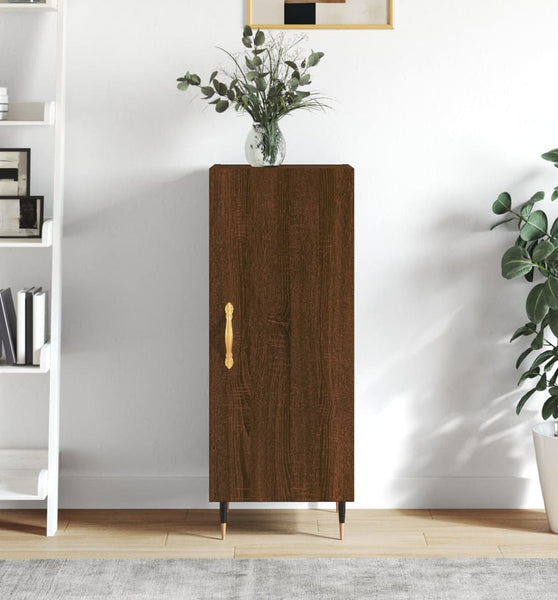 Sideboard Braun Eichen-Optik 34,5x34x90 cm Holzwerkstoff