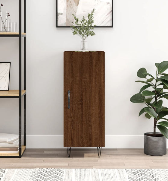 Sideboard Braun Eichen-Optik 34,5x34x90 cm Holzwerkstoff