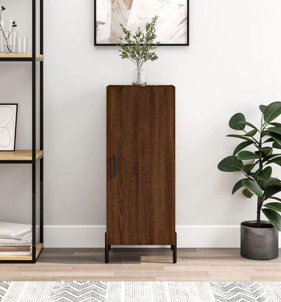 Sideboard Braun Eichen-Optik 34,5x34x90 cm Holzwerkstoff