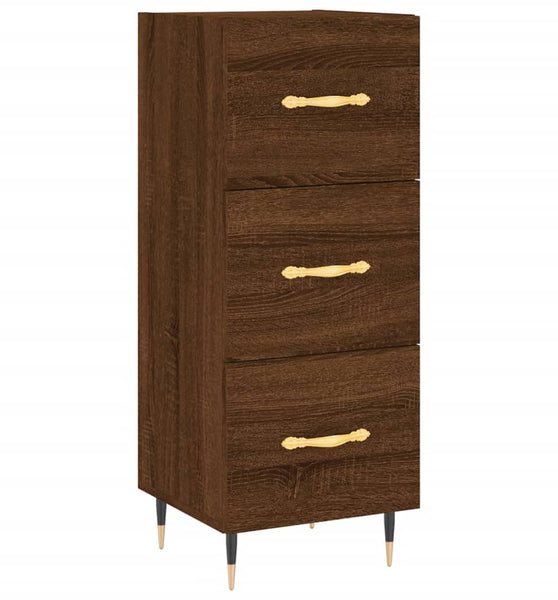 Sideboard Braun Eichen-Optik 34,5x34x90 cm Holzwerkstoff