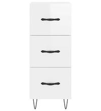 Sideboard Hochglanz-Weiß 34,5x34x90 cm Holzwerkstoff