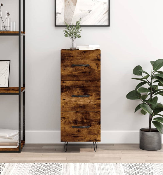 Sideboard Räuchereiche 34,5x34x90 cm Holzwerkstoff