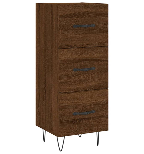 Sideboard Braun Eichen-Optik 34,5x34x90 cm Holzwerkstoff