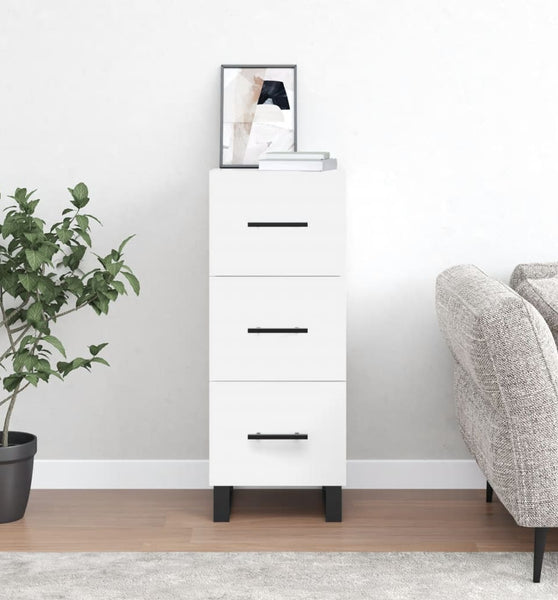 Sideboard Weiß 34,5x34x90 cm Holzwerkstoff