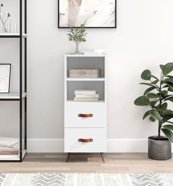 Sideboard Weiß 34,5x34x90 cm Holzwerkstoff