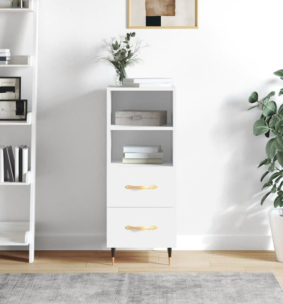 Sideboard Weiß 34,5x34x90 cm Holzwerkstoff