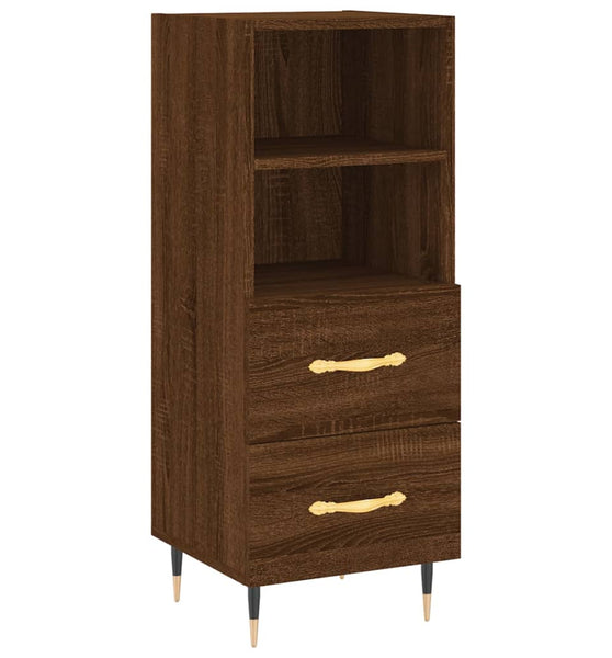 Sideboard Braun Eichen-Optik 34,5x34x90 cm Holzwerkstoff