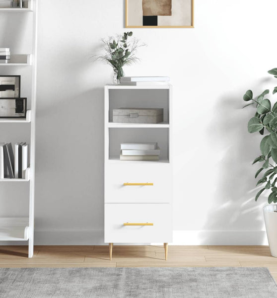 Sideboard Weiß 34,5x34x90 cm Holzwerkstoff