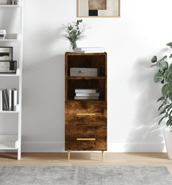 Sideboard Räuchereiche 34,5x34x90 cm Holzwerkstoff
