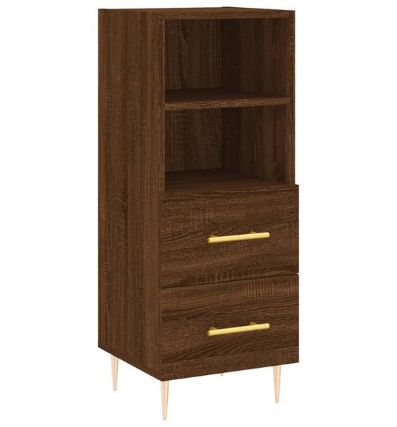Sideboard Braun Eichen-Optik 34,5x34x90 cm Holzwerkstoff