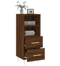 Sideboard Braun Eichen-Optik 34,5x34x90 cm Holzwerkstoff