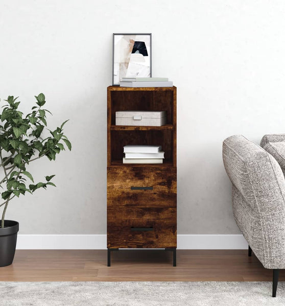 Sideboard Räuchereiche 34,5x34x90 cm Holzwerkstoff