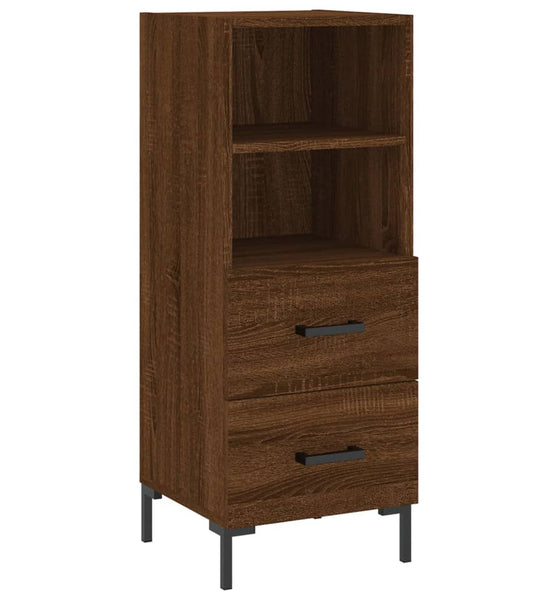 Sideboard Braun Eichen-Optik 34,5x34x90 cm Holzwerkstoff