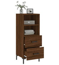 Sideboard Braun Eichen-Optik 34,5x34x90 cm Holzwerkstoff