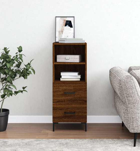 Sideboard Braun Eichen-Optik 34,5x34x90 cm Holzwerkstoff