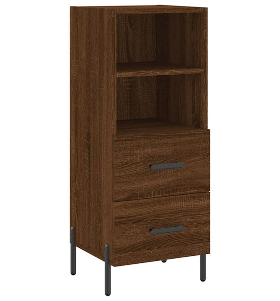 Sideboard Braun Eichen-Optik 34,5x34x90 cm Holzwerkstoff