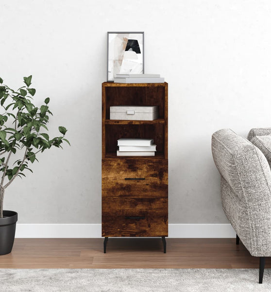Sideboard Räuchereiche 34,5x34x90 cm Holzwerkstoff