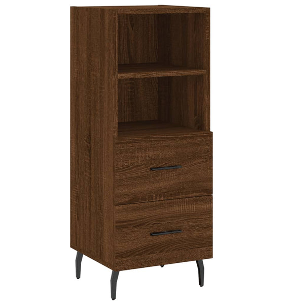 Sideboard Braun Eichen-Optik 34,5x34x90 cm Holzwerkstoff