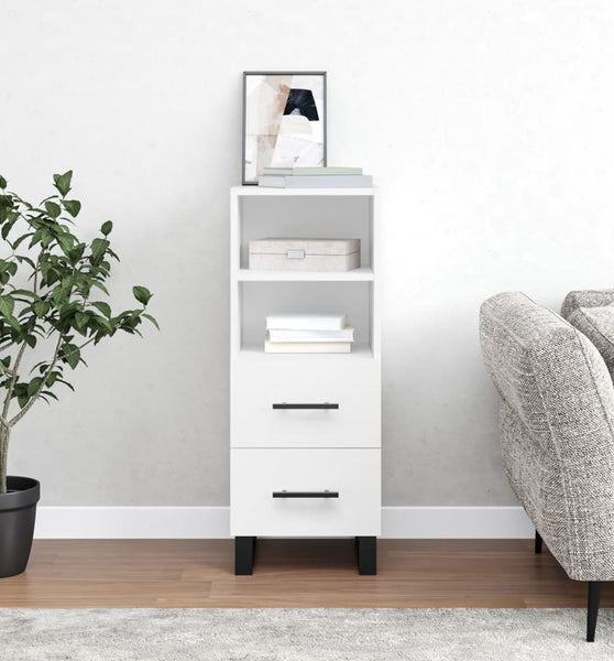 Sideboard Weiß 34,5x34x90 cm Holzwerkstoff