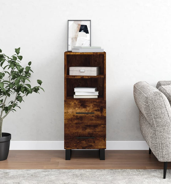 Sideboard Räuchereiche 34,5x34x90 cm Holzwerkstoff