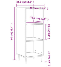 Sideboard Betongrau 34,5x32,5x90 cm Holzwerkstoff