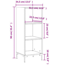 Sideboard Grau Sonoma 34,5x32,5x90 cm Holzwerkstoff