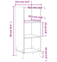 Sideboard Schwarz 34,5x32,5x90 cm Holzwerkstoff