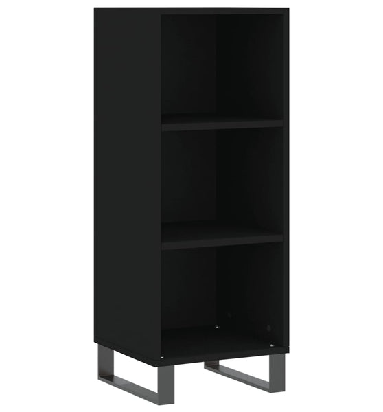 Sideboard Schwarz 34,5x32,5x90 cm Holzwerkstoff