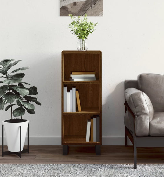 Sideboard Braun Eichen-Optik 34,5x32,5x90 cm Holzwerkstoff
