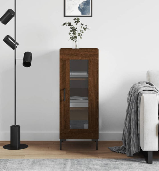 Sideboard Braun Eichen-Optik 34,5x34x90 cm Holzwerkstoff