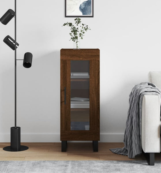 Sideboard Braun Eichen-Optik 34,5x34x90 cm Holzwerkstoff