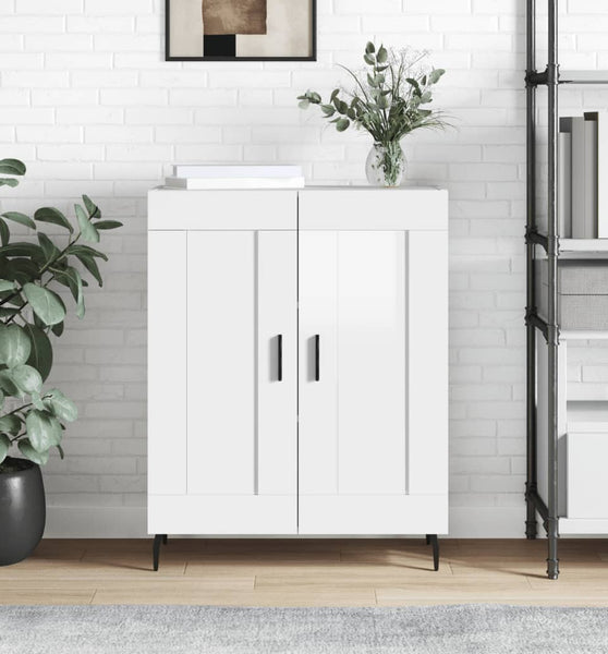 Sideboard Hochglanz-Weiß 69,5x34x90 cm Holzwerkstoff