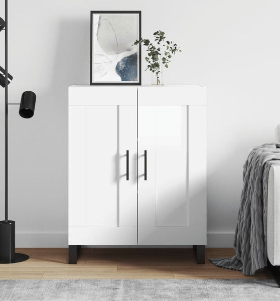 Sideboard Hochglanz-Weiß 69,5x34x90 cm Holzwerkstoff