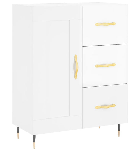 Sideboard Hochglanz-Weiß 69,5x34x90 cm Holzwerkstoff