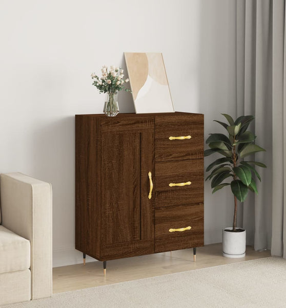 Sideboard Braun Eichen-Optik 69,5x34x90 cm Holzwerkstoff