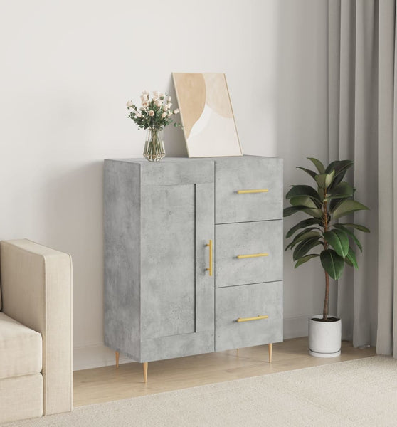 Sideboard Betongrau 69,5x34x90 cm Holzwerkstoff
