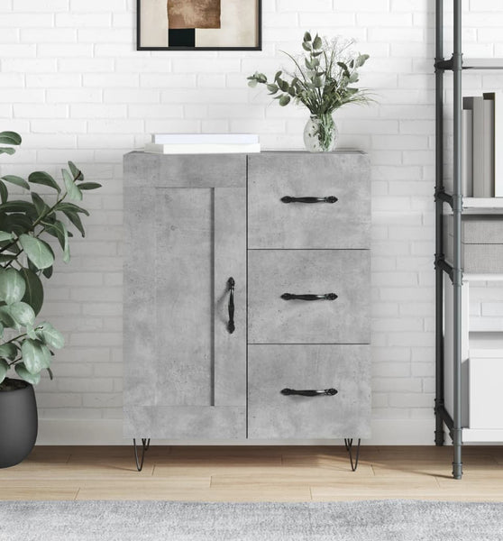 Sideboard Betongrau 69,5x34x90 cm Holzwerkstoff