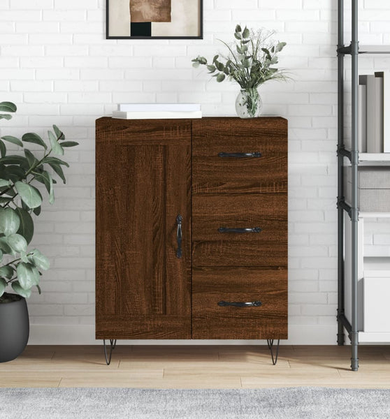 Sideboard Braun Eichen-Optik 69,5x34x90 cm Holzwerkstoff