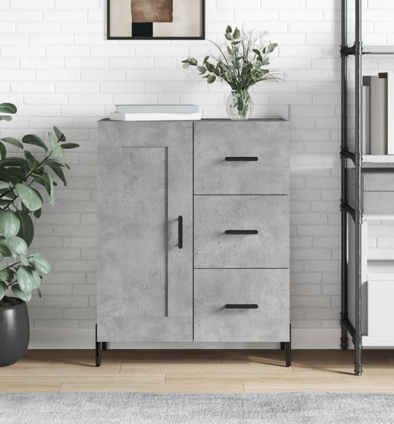 Sideboard Betongrau 69,5x34x90 cm Holzwerkstoff
