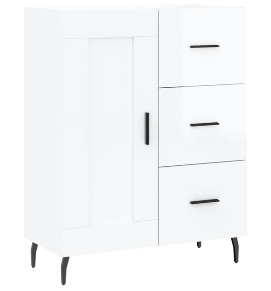 Sideboard Hochglanz-Weiß 69,5x34x90 cm Holzwerkstoff