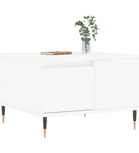 Couchtisch Weiß 55x55x36,5 cm Holzwerkstoff