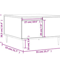 Couchtisch Schwarz 55x55x36,5 cm Holzwerkstoff