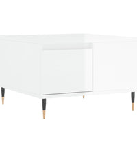 Couchtisch Hochglanz-Weiß 55x55x36,5 cm Holzwerkstoff