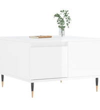 Couchtisch Hochglanz-Weiß 55x55x36,5 cm Holzwerkstoff